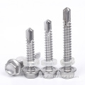 Flange Head Drilling Screw With Tapping Screw Thread